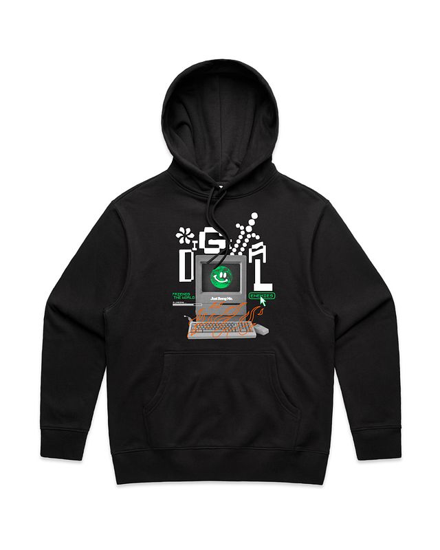 DIGITAL HOODIE-BLACK product image (1)