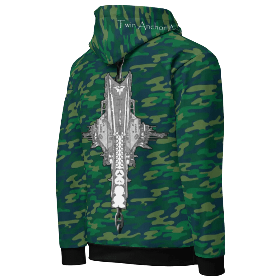 Twin Anchor Titan tug Teal Camouflage Hoodie product image (8)