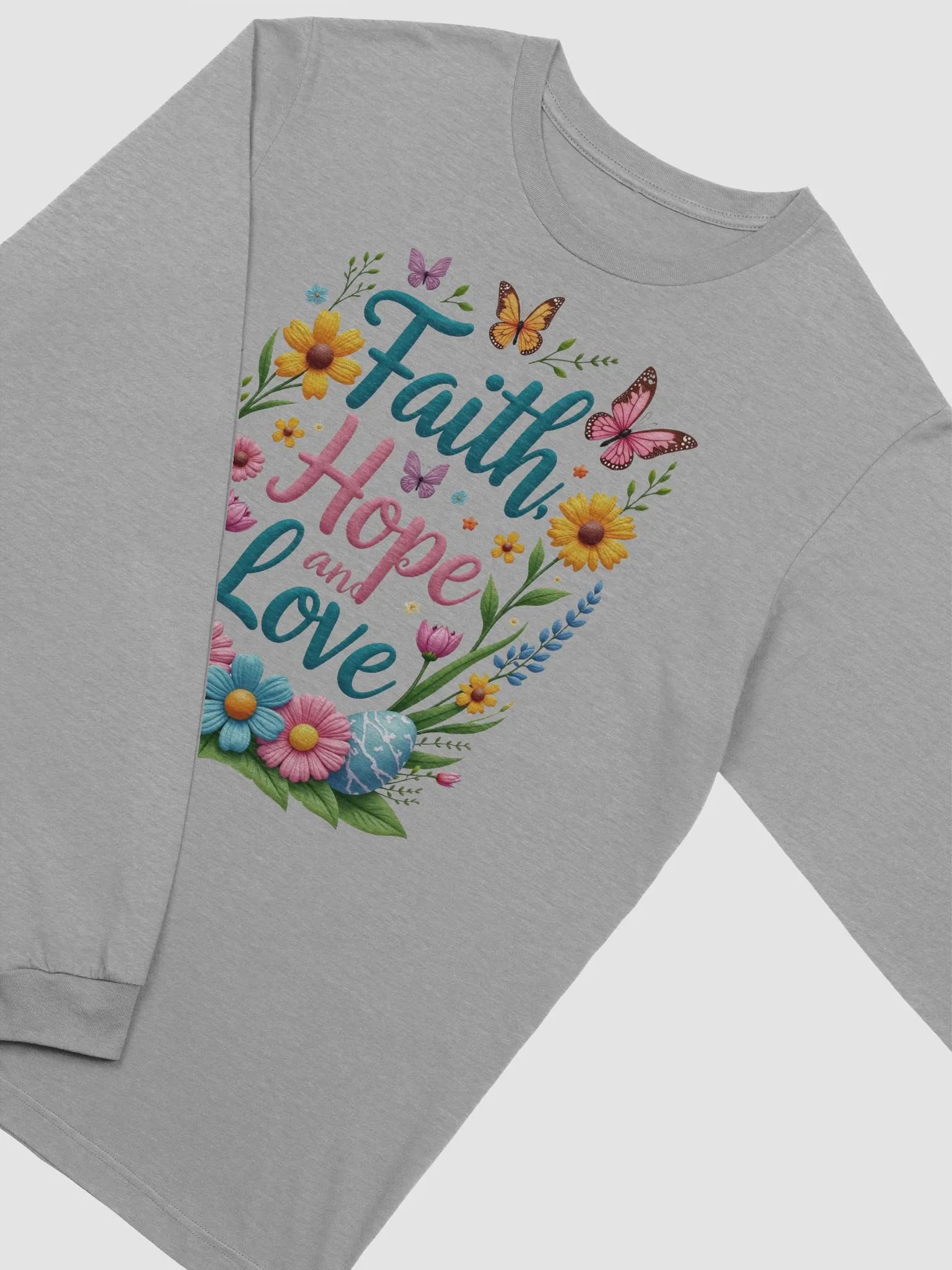 Faith Hope and Love Floral Long Sleeve Tee product image (42)