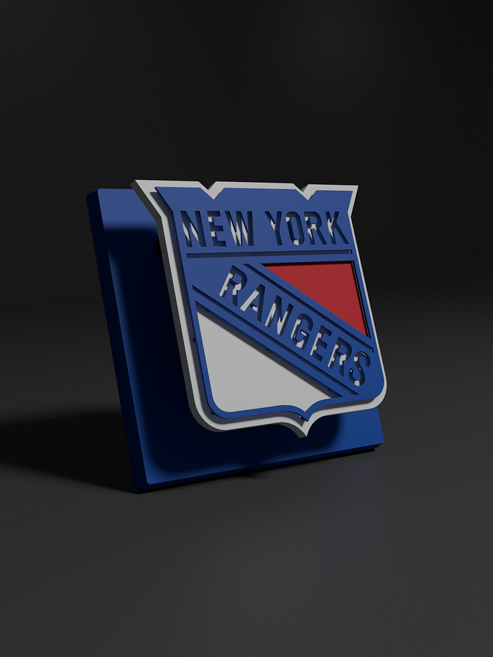 New York Rangers 3D Printed Floating Logo Sign (Digital File Only) product image (1)