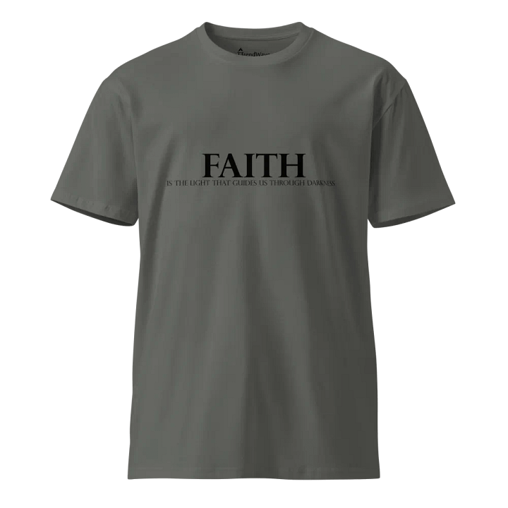 Faith: Guiding Light Through Darkness As Colour Unisex Premium T-Shirt ( black version ) product image (1)