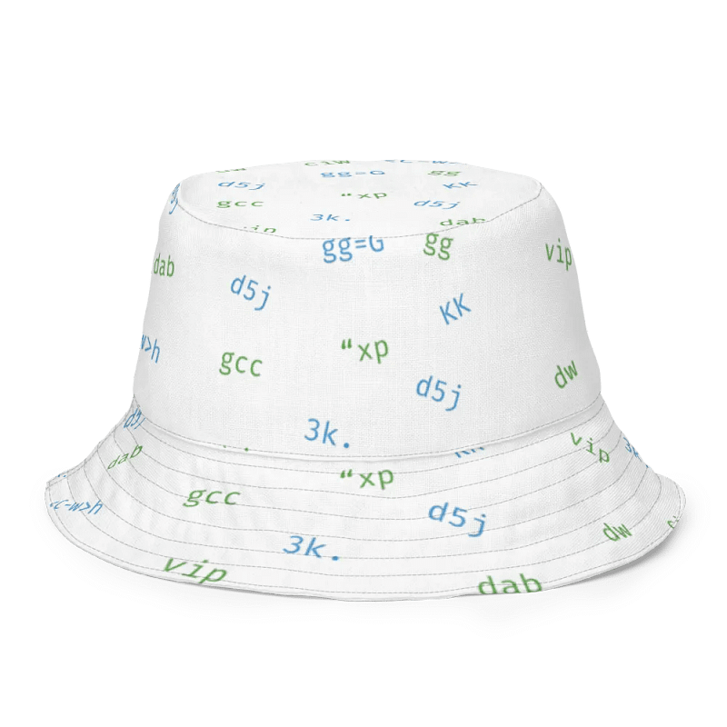 Reversible Vim motions bucket hat