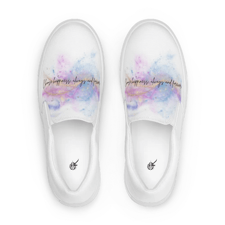 choose happiness women's slip-on canvas product image (2)