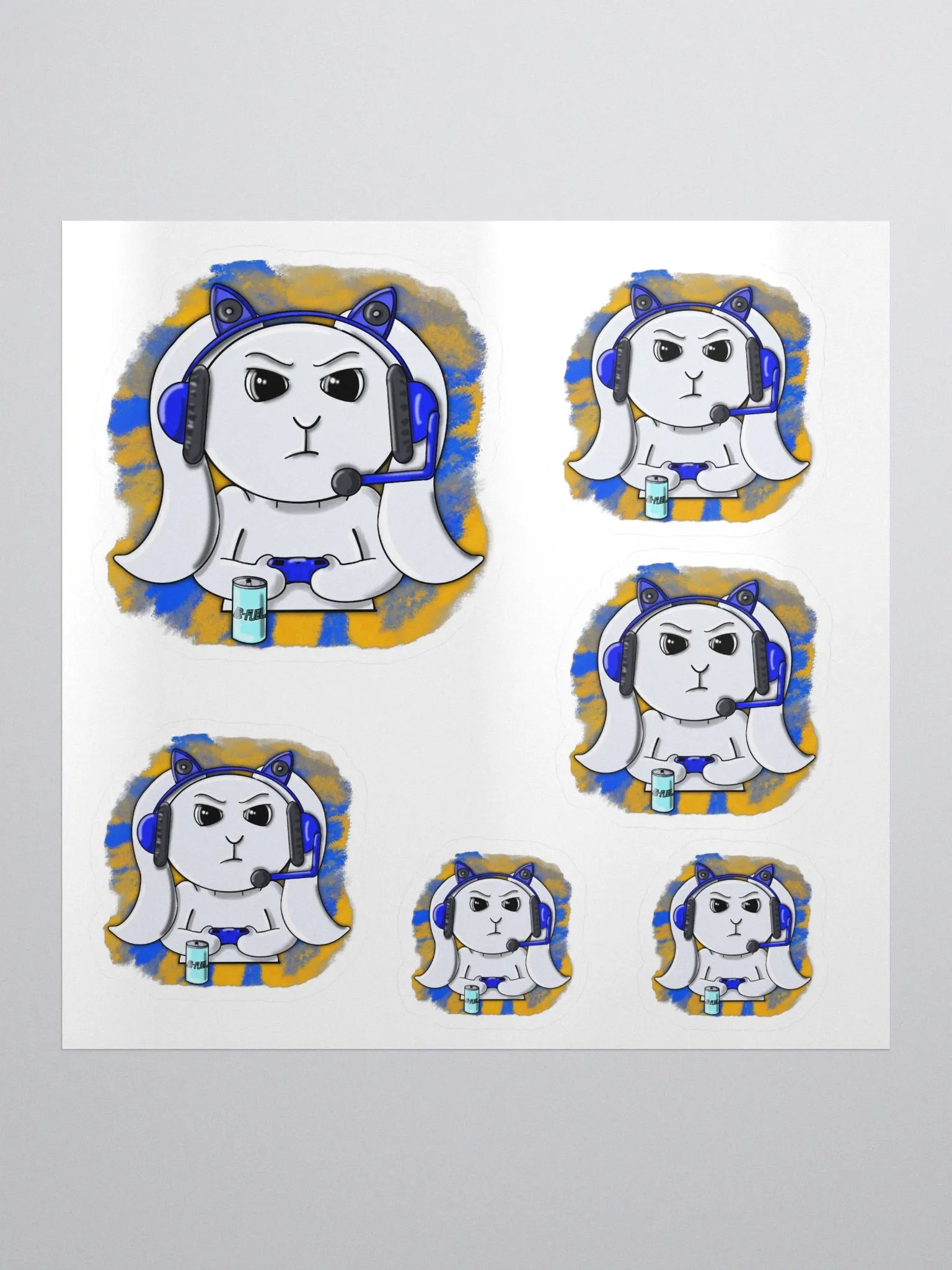 Gamer Bunny 6Stickers product image (2)