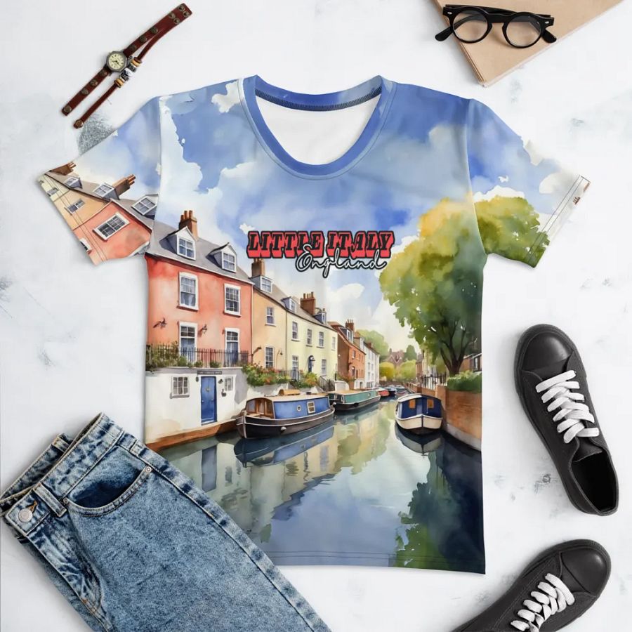 Little Italy - England - All Over Print - Watercolor - T-shirt product image (12)