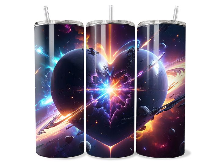 Galactic Heart Explosion Tumbler - 20oz Stainless Steel product image (1)