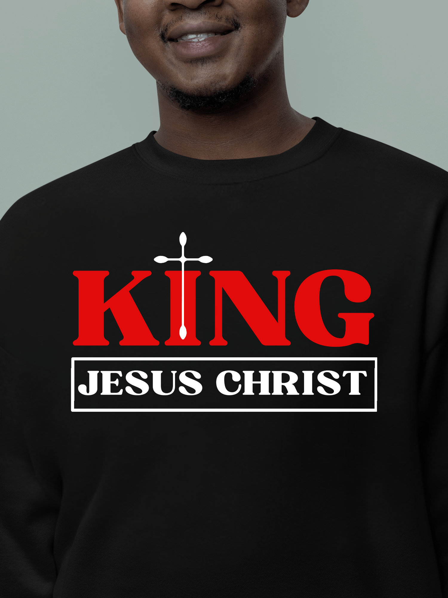 King Jesus Christ Christian Sweater | Faith-Filled Winter Apparel for Believers | Raise2shine product image (1)