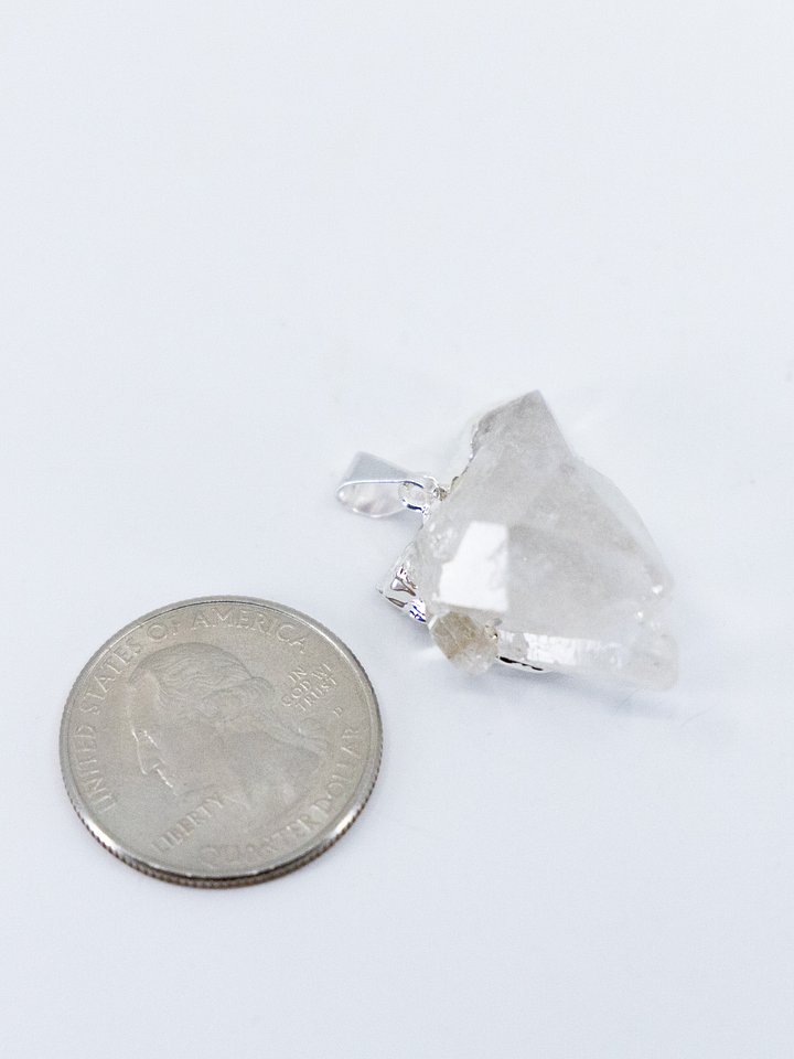 Clear Quartz Cluster Pendant with Silver product image (2)