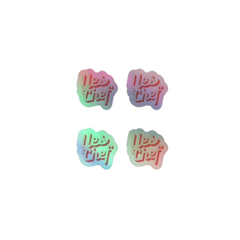 Yes Chef Holographic Sticker