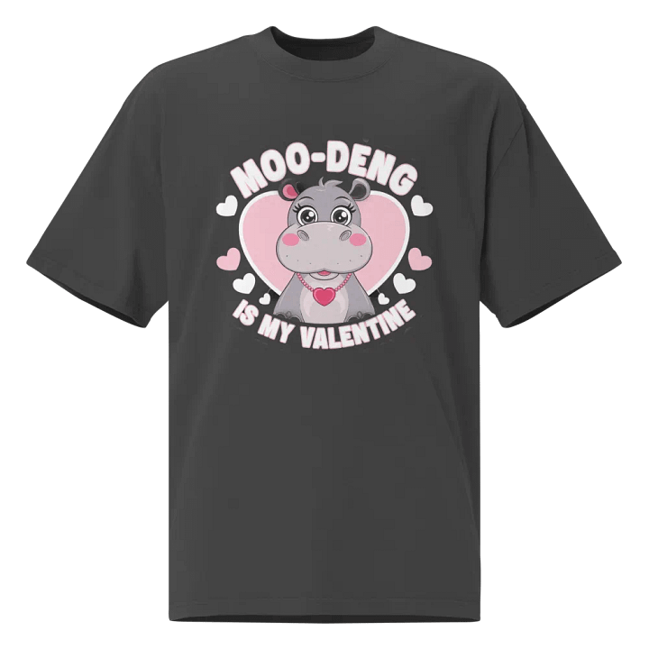 Moo-deng Hippo Valentine T-Shirt product image (1)