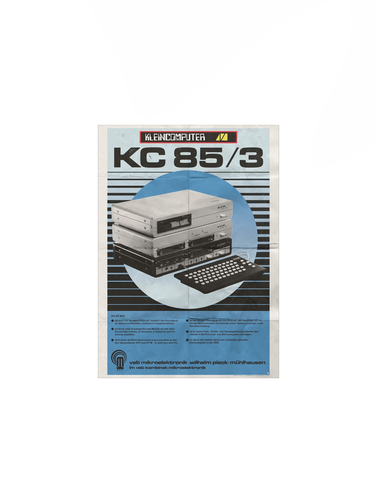 DDR Kleincomputer KC85/3 Poster (vintage design) product image (1)