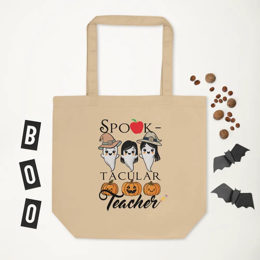 Spook-tacular Teacher Canvas Tote Bag - Gift For A Teacher product image (7)