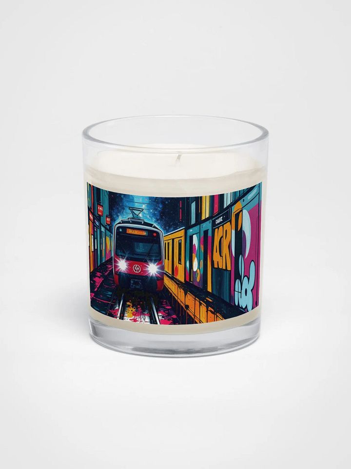 Brad Pitt and Bad Bunny do Bullet train, soy candle. slow burning with no residue, environmentally sustainable product image (1)