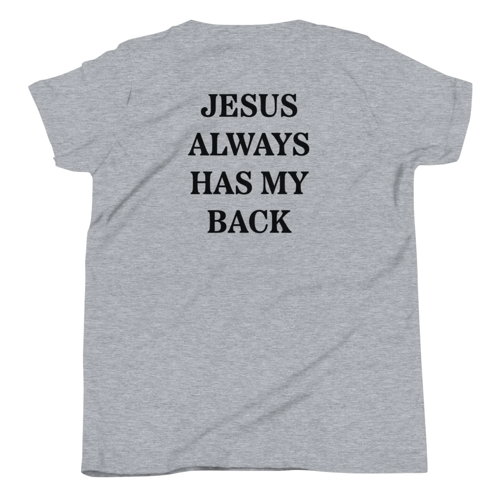 Jesus Always Has My Back | Shirt Kids | Black Print product image (51)