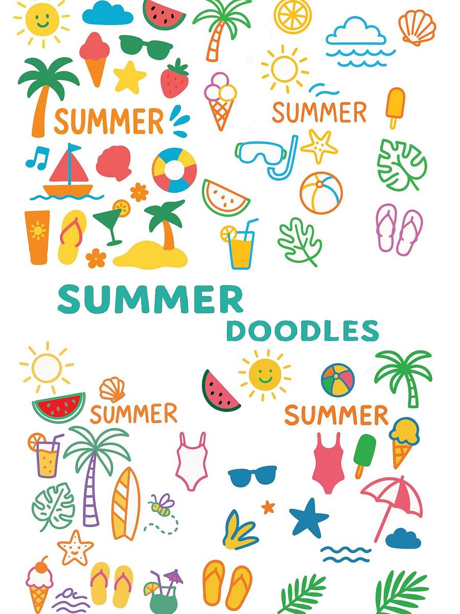 Summer Doodles Instant Download product image (6)