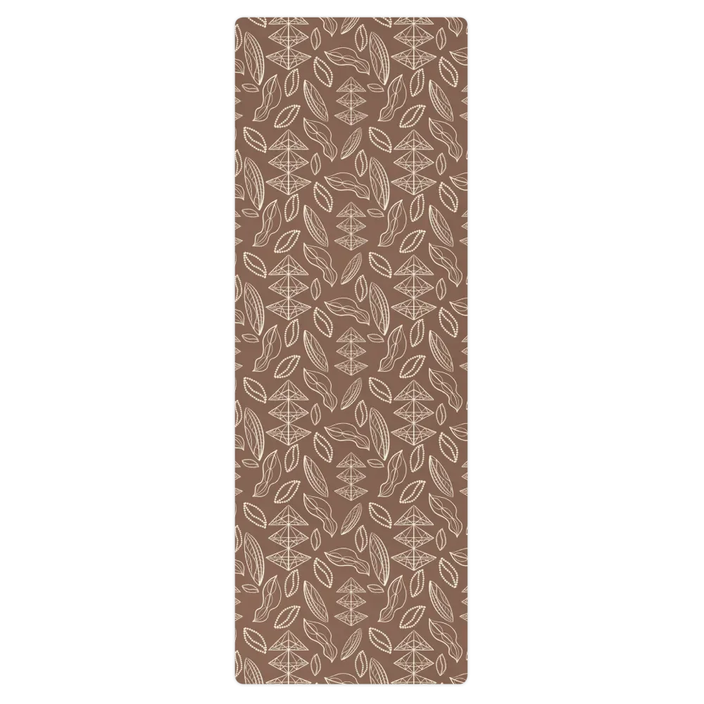 El Yunque Brew Bliss: Abstract Coffee Bean Earthy Exercise Mat product image (1)