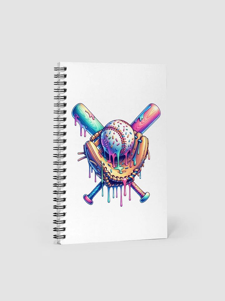 Ice Cream Sprinkles Baseball Melting Notebook product image (2)
