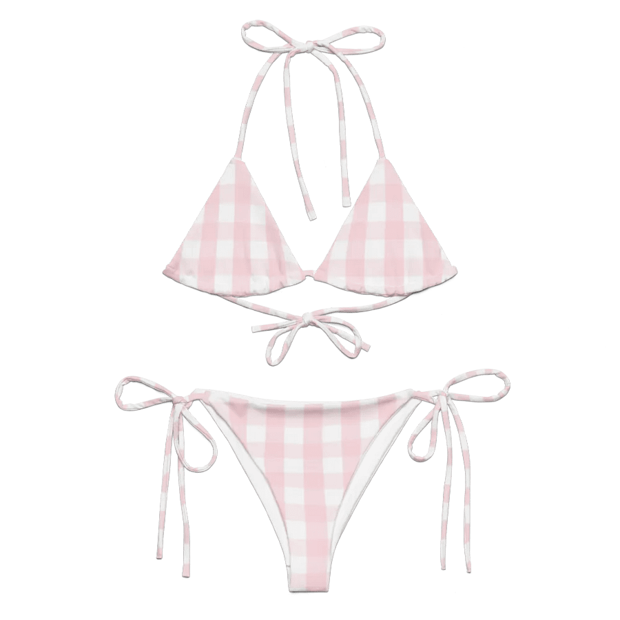 Dreamy Pink Gingham Bikini Set product image (4)