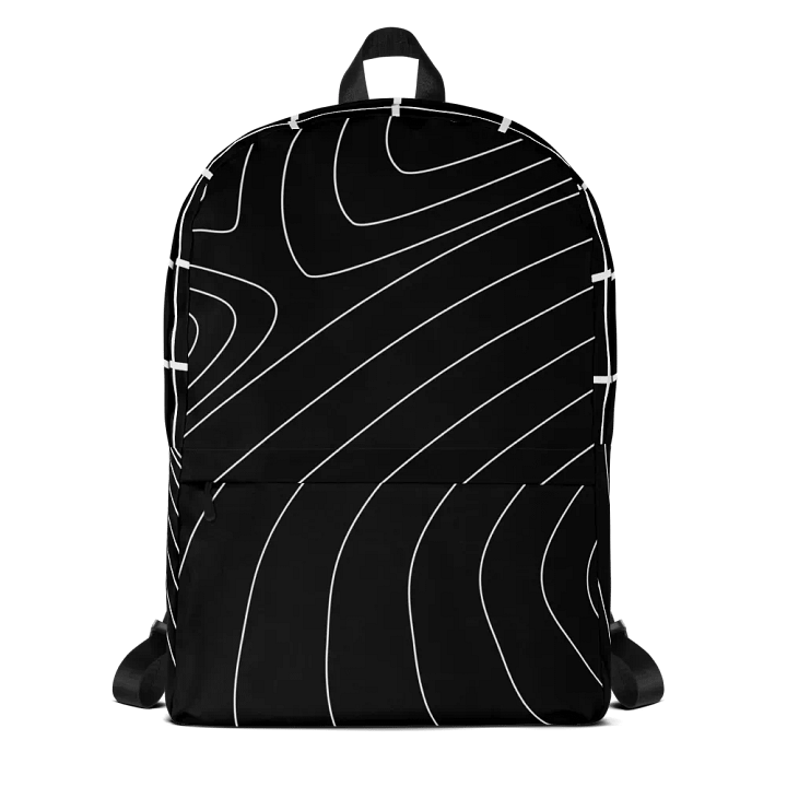 Lines and Curves Black Backpack product image (1)