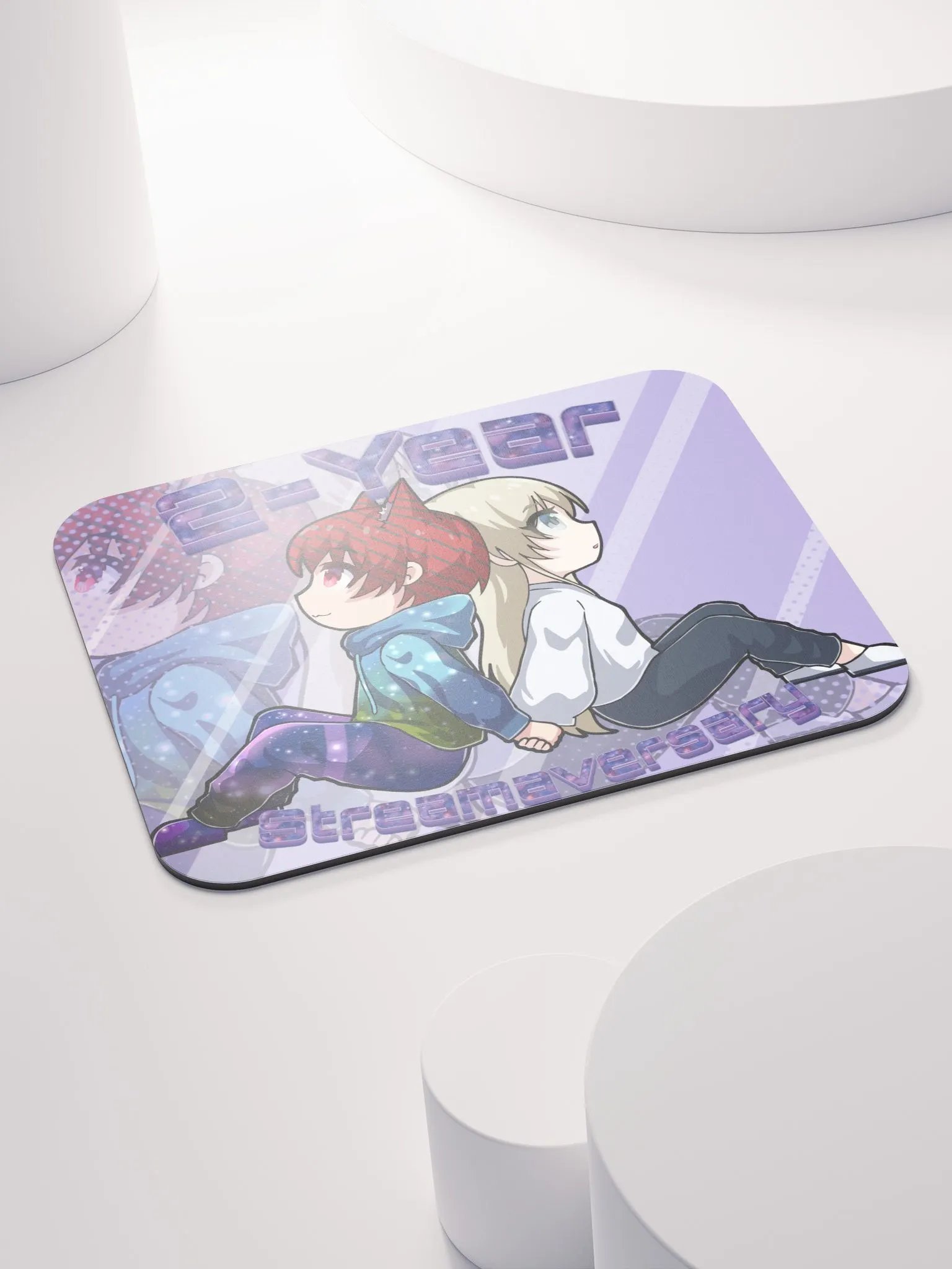 Cyn & Tanya - 2-Year Streamaversary Mouse Pad product image (4)