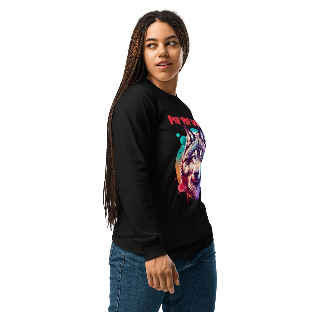 Pap Pap Vibrant Wolf Spirit Long Sleeve Shirt product image (6)