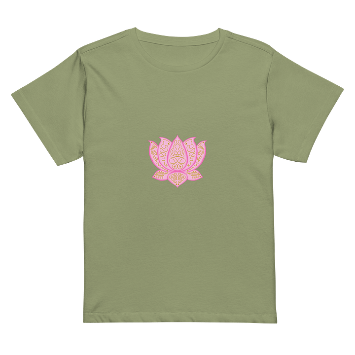 Golden Lotus Women's High-Waisted Tee product image (2)