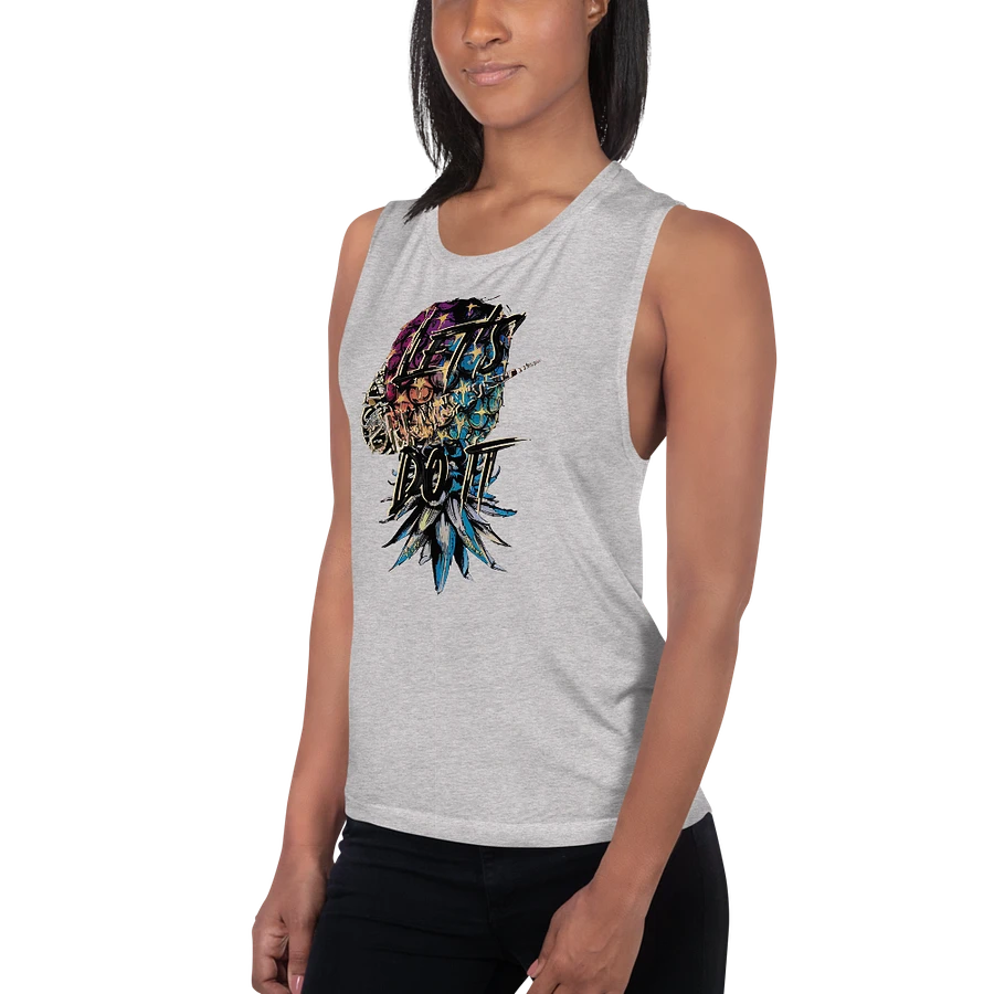 Let's Do It Swoosh Graffity Styled Upside-Down Pineapple flowy women's Tank Top product image (50)