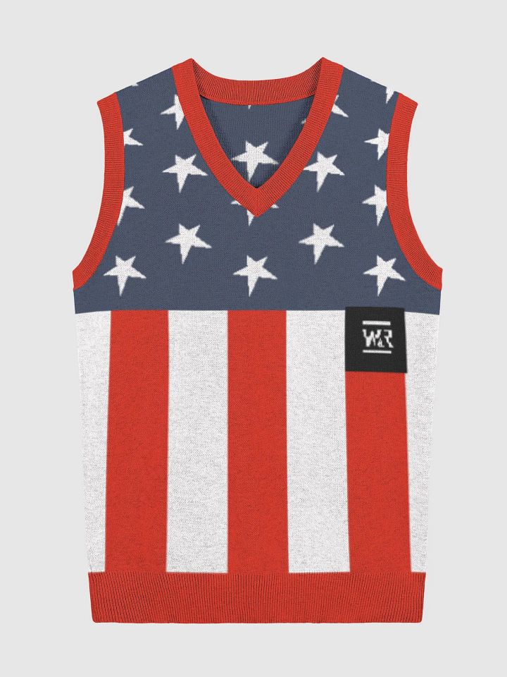 Patriotic Knitted V-Neck Vest product image (3)