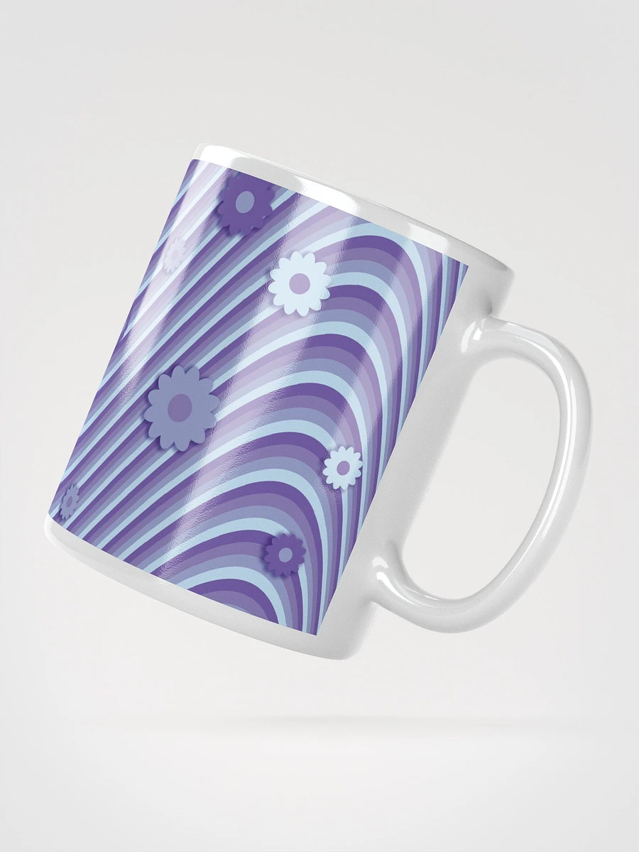 Purple Waves Floral Retro Mug product image (3)