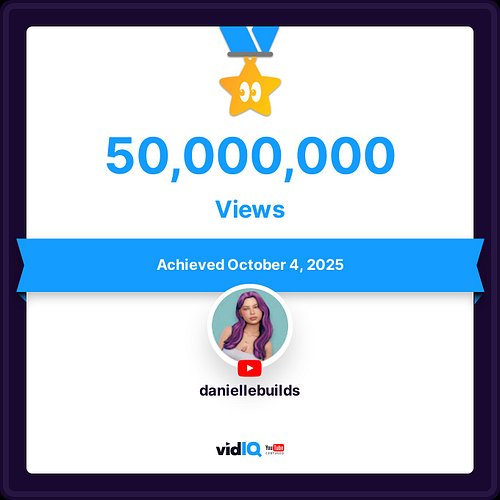 today I reached 50 million views across my youtube channel! thank you so much everyone this is crazy 😭💜 (these are the total ...