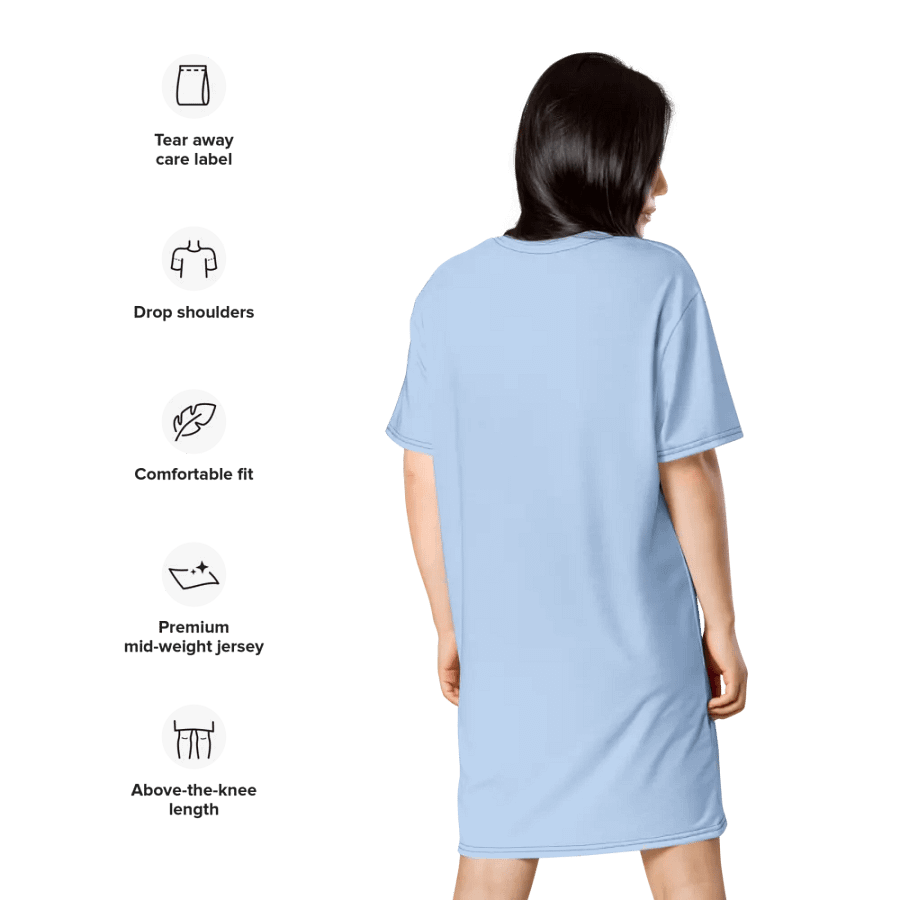Kiss T-shirt Dress (light blue) product image (10)