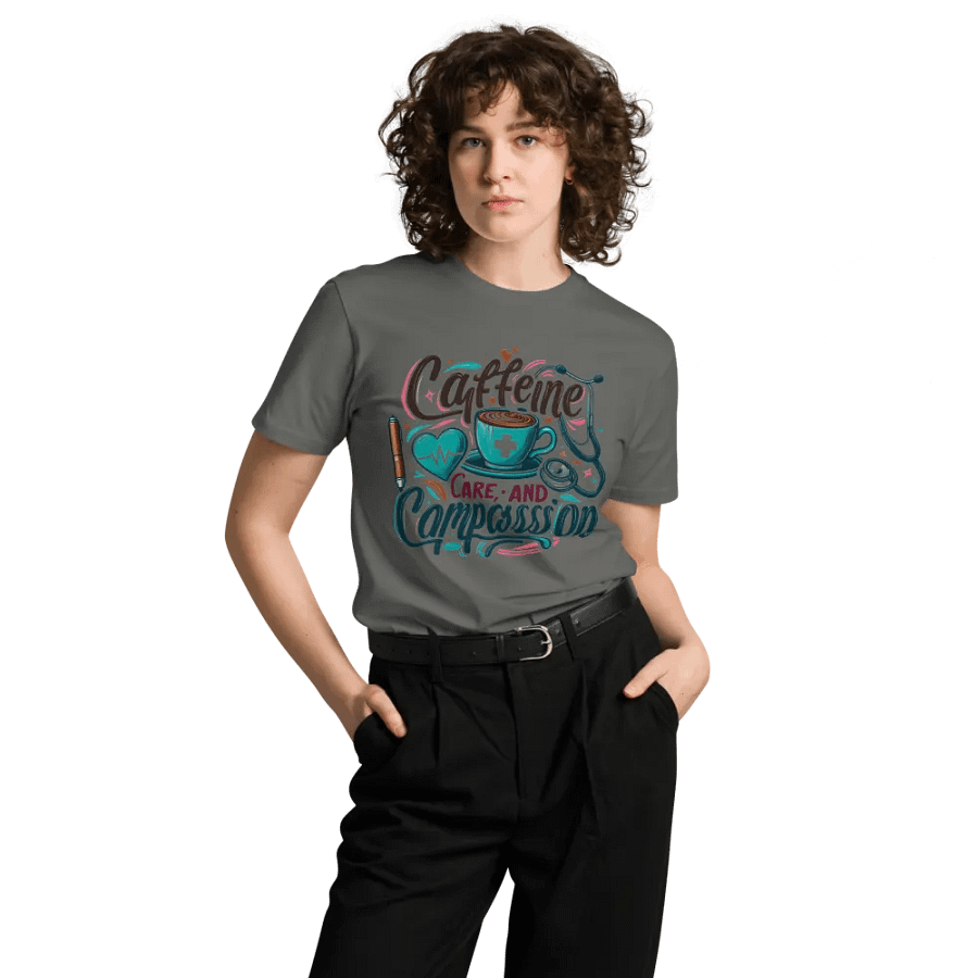 Caffeine, care, and compassion t-shirt product image (9)