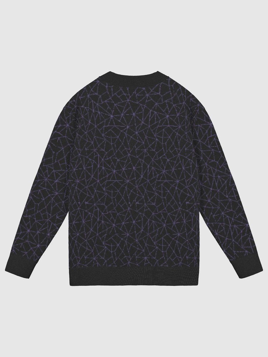 Purple Black Geometric Cardigan Sweater product image (14)