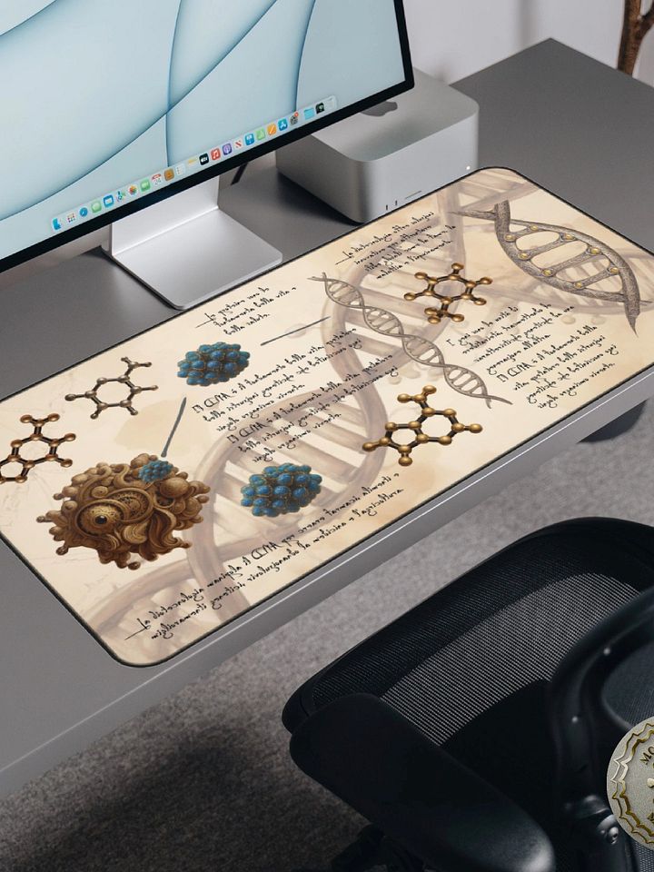 DNA Desk Mat, Science Lover Gift - molecular biology mat- biotechnology - researcher style- Science gift -science desk mat -science style product image (1)