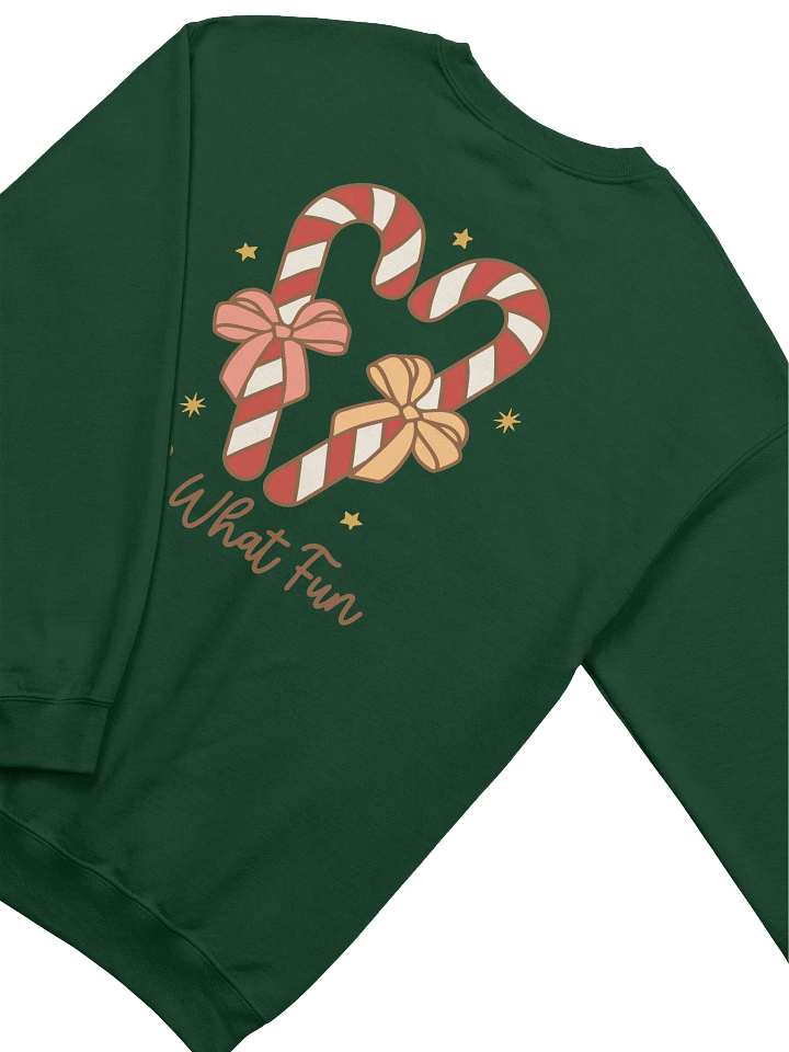 [Candy Cane Oh What Fun] Holiday Crewneck Sweatshirt product image (1)