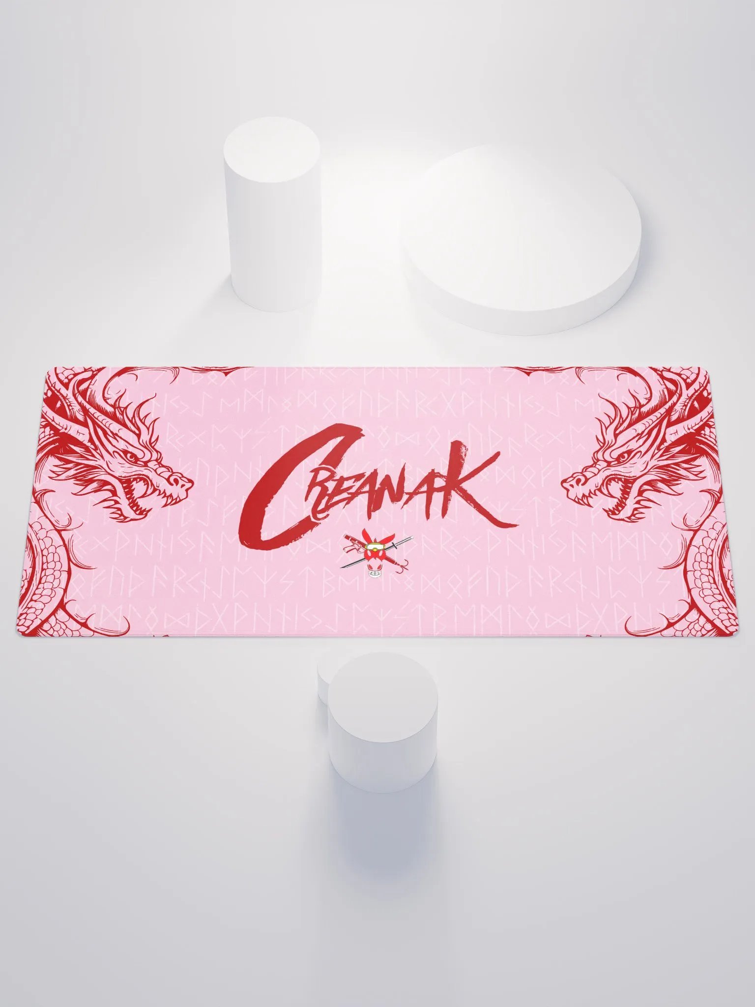 Red Dragon(Pink BG) - Polyester product image (1)