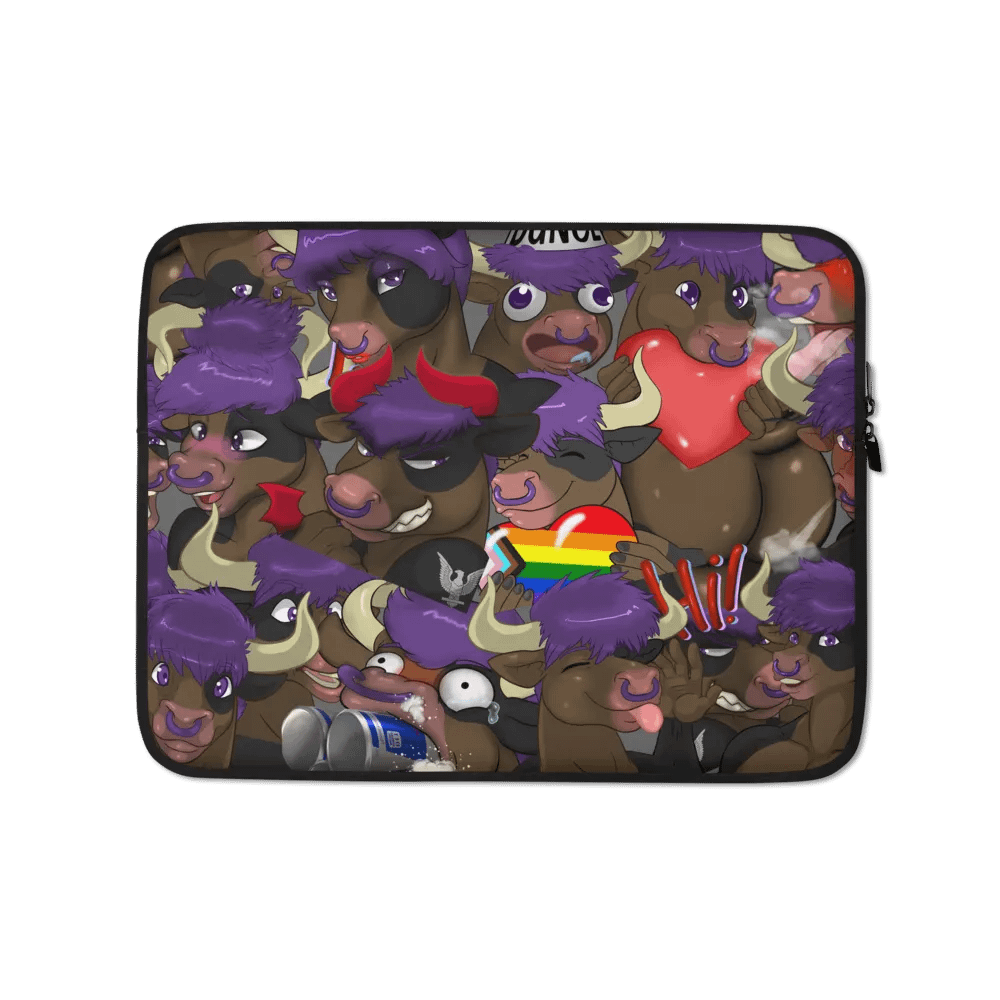 Yuuma Emote Collage Laptop Sleeve product image (1)