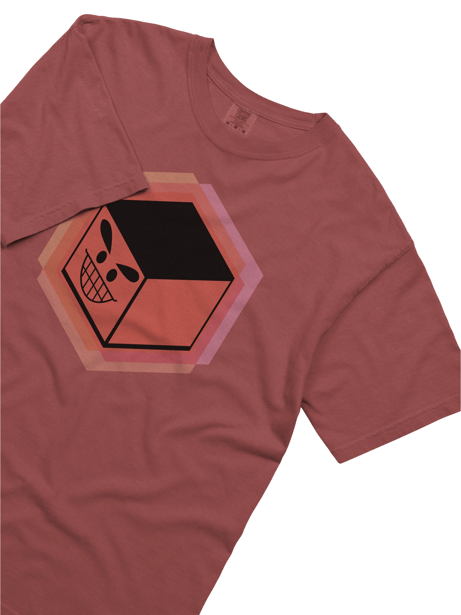 legally distinct cube man tee - lava product image (5)