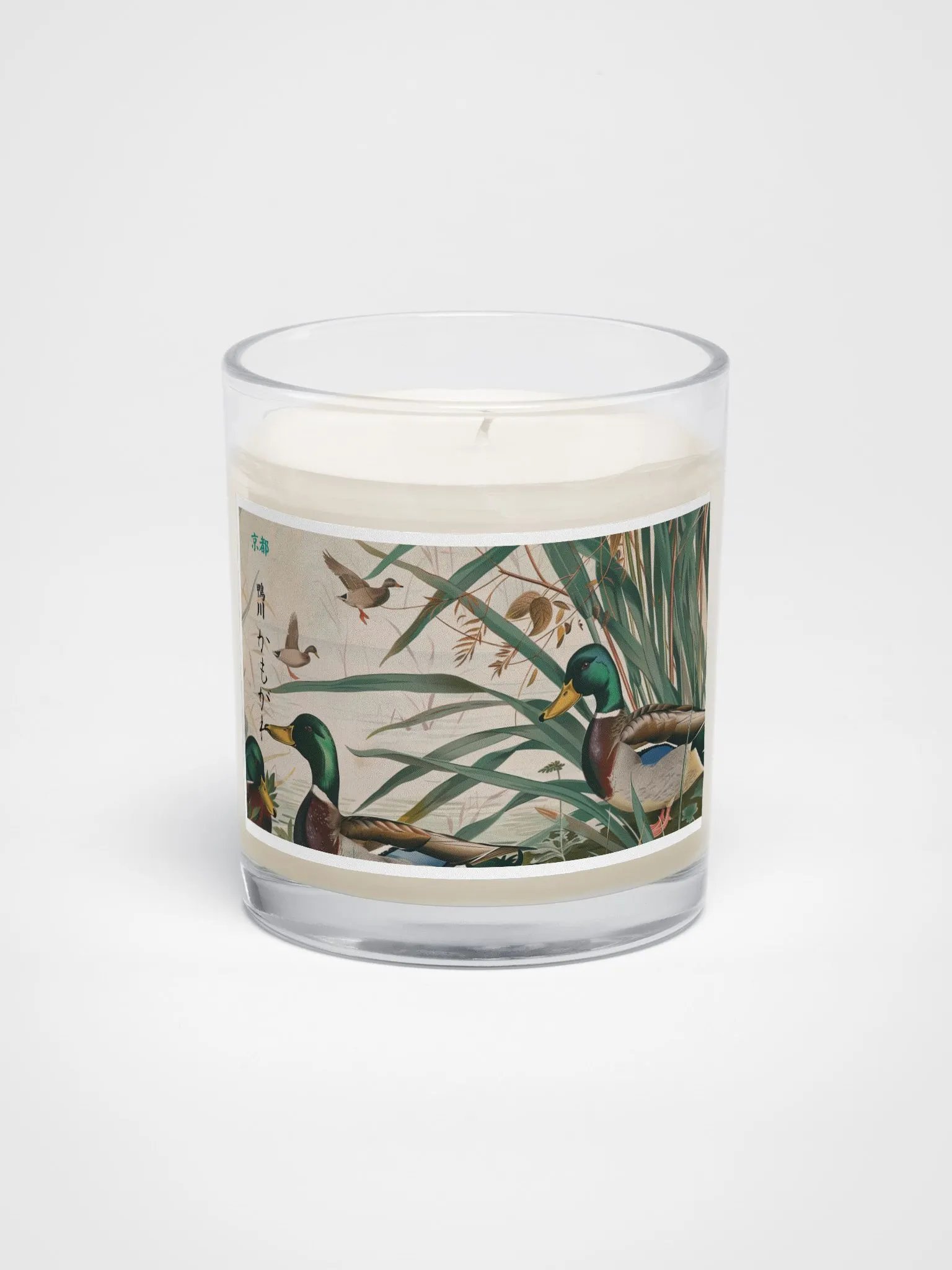 “Kyoto Kamogawa River.” Tranquil Duck Pond Soy Candle product image (1)