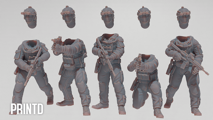 Shayetet 13 Israeli Navy Forces - Modern Warfare Wargame Hobby Resin Scale Models product image (2)