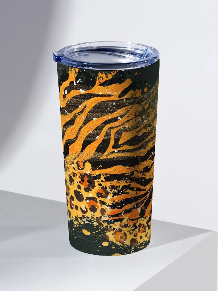 tiger print Stainless Steel Tumbler gift for nature safari themes lovers product image (2)