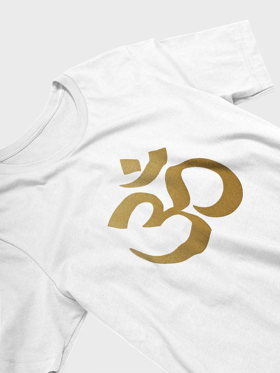 Om Symbol Tee – White | Spiritual Shirt for Meditation & Mindful Living product image (4)