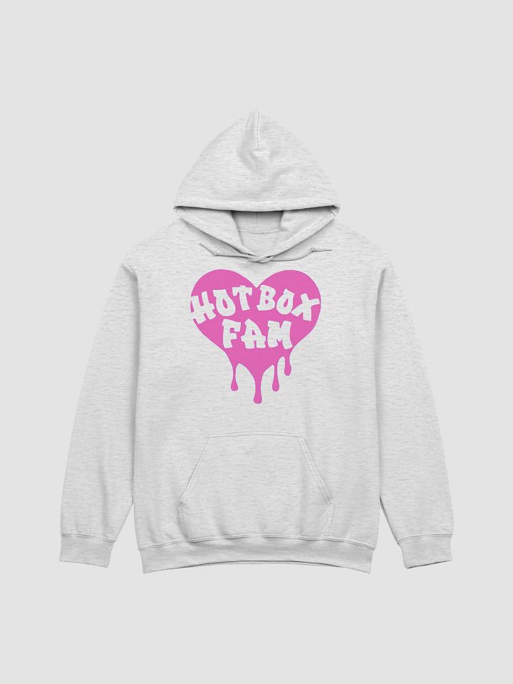 UNISEX HOT BOX FAM TRANSPARENT BUBBLE GUM PINK LOGO HOODIE product image (2)