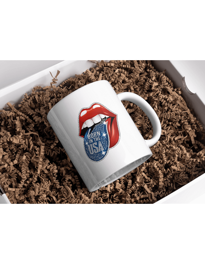 Born in the USA Patriotic Lips #9 Clipart product image (2)