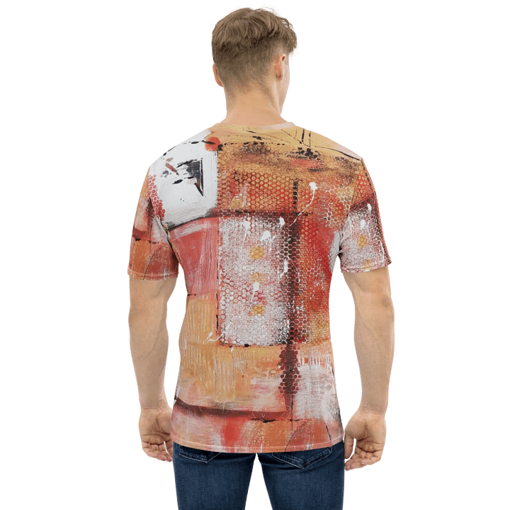 original painting mixed media, on all over print tshirt product image (1)