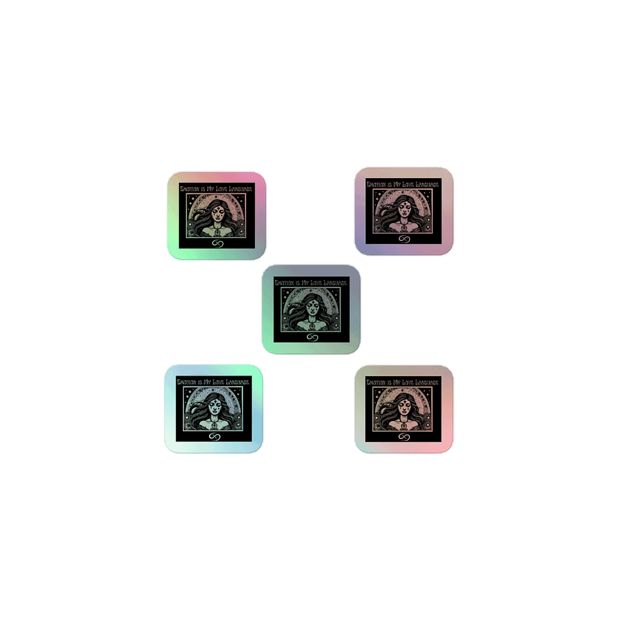 Cancer Zodiac 2025, Emotions are My Love Language, Holo Sticker Pack product image (1)