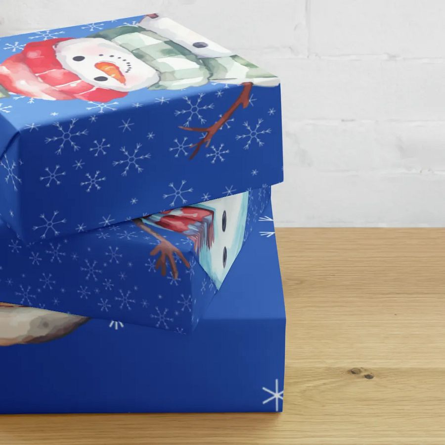 Cheerful Snowman Wrapping Paper Set product image (9)