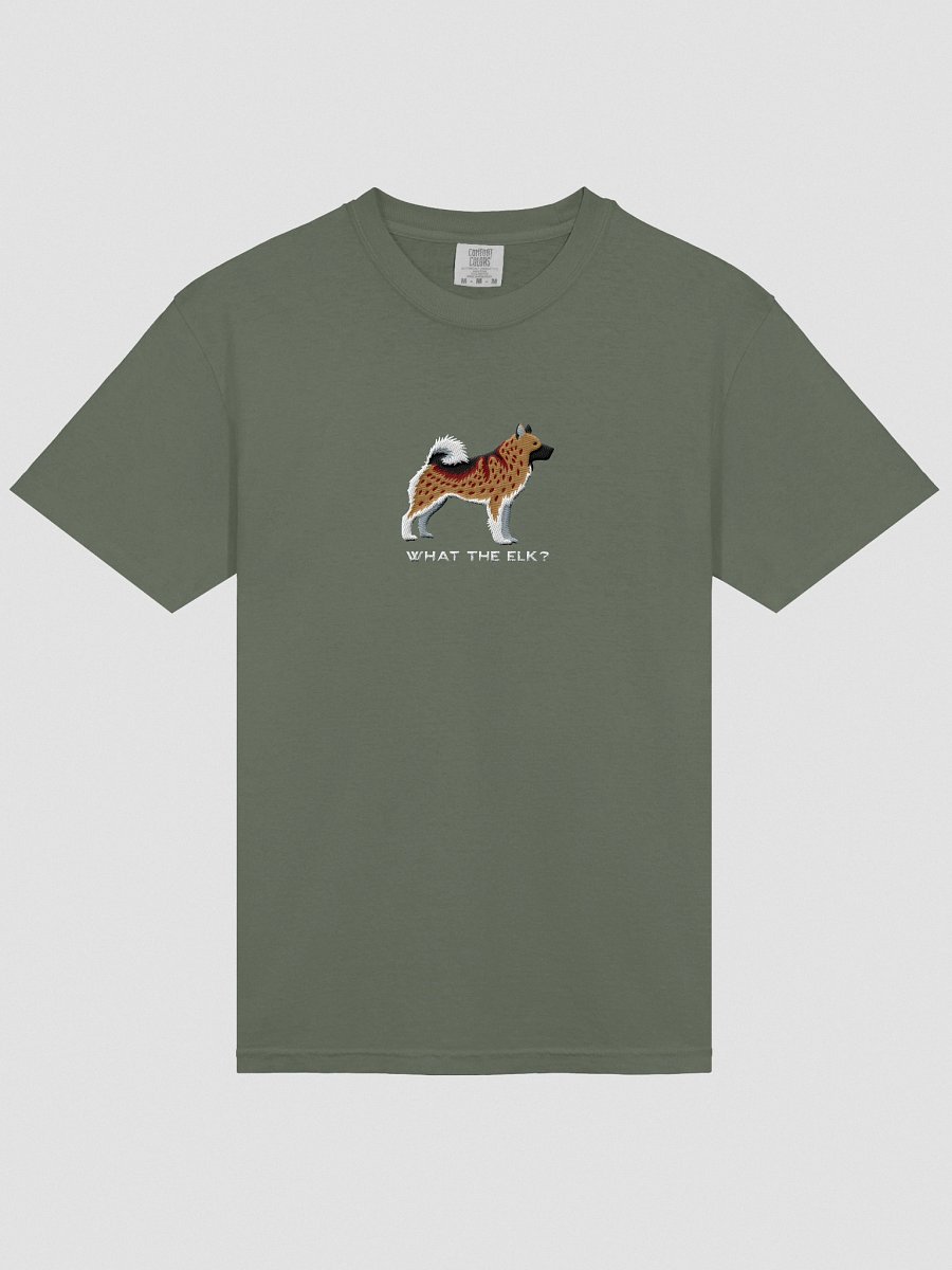 What the Elk? T-Shirt(Embroidered) of a Norwegian Elkhound(Brown) product image (23)