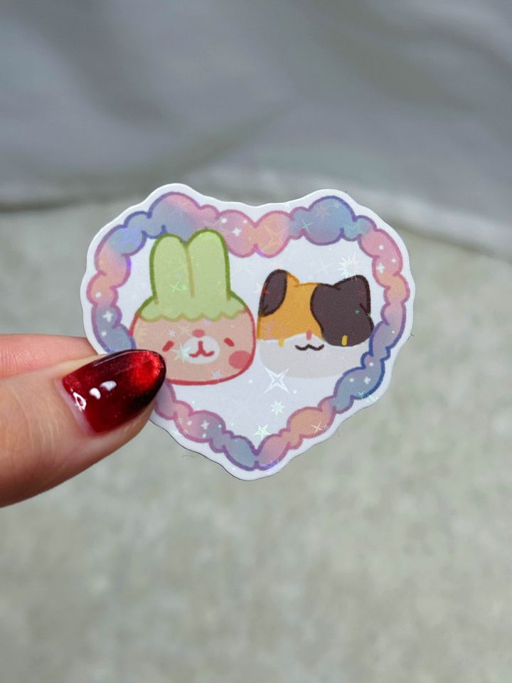 Bunni and Kat <3 Sparkle Sticker product image (2)