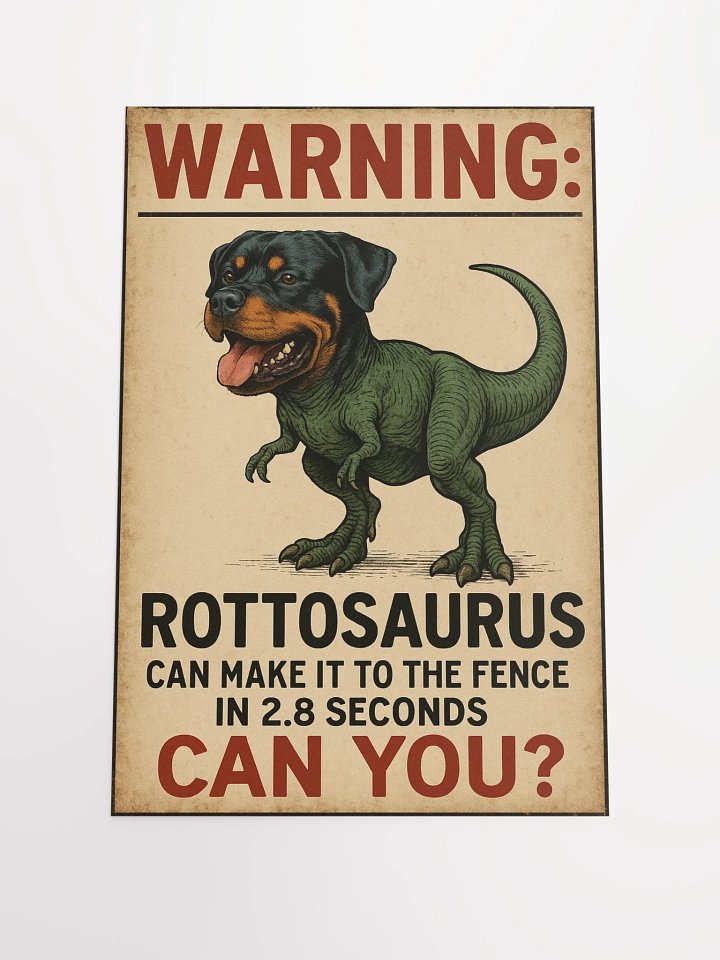 Warning: Rottosaurus Can Make It To The Fence In 2.8 Seconds. Can You? product image (3)